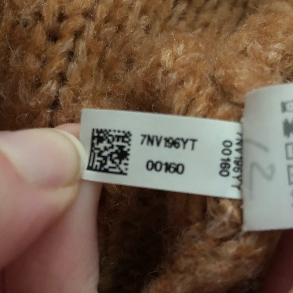 Aerie Happy Place Wool Blend Orange Cable Knit Oversized Sweater - Picture 7 of 7